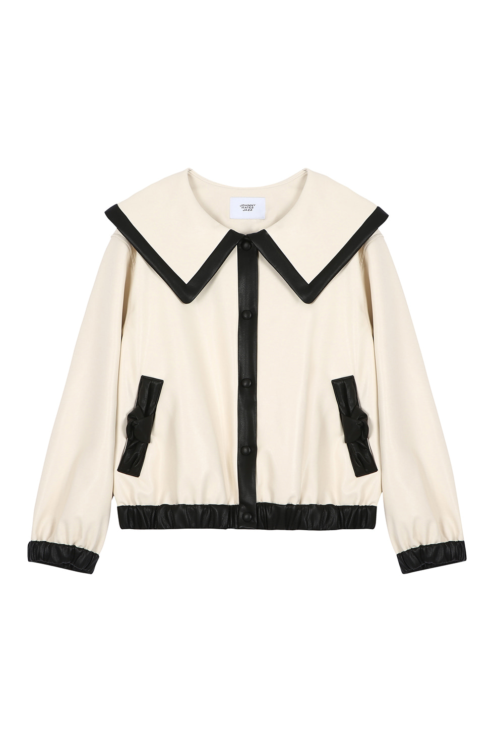 ECO-LEATHER JUMPER - IVORY