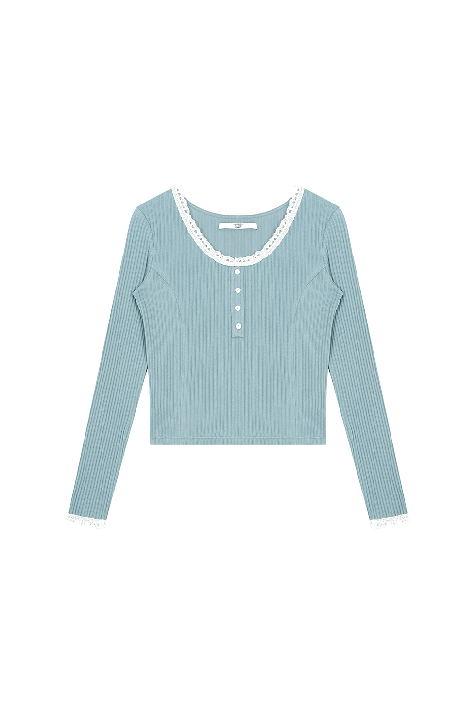 LACE NECK LONG SLEEVES - MINT