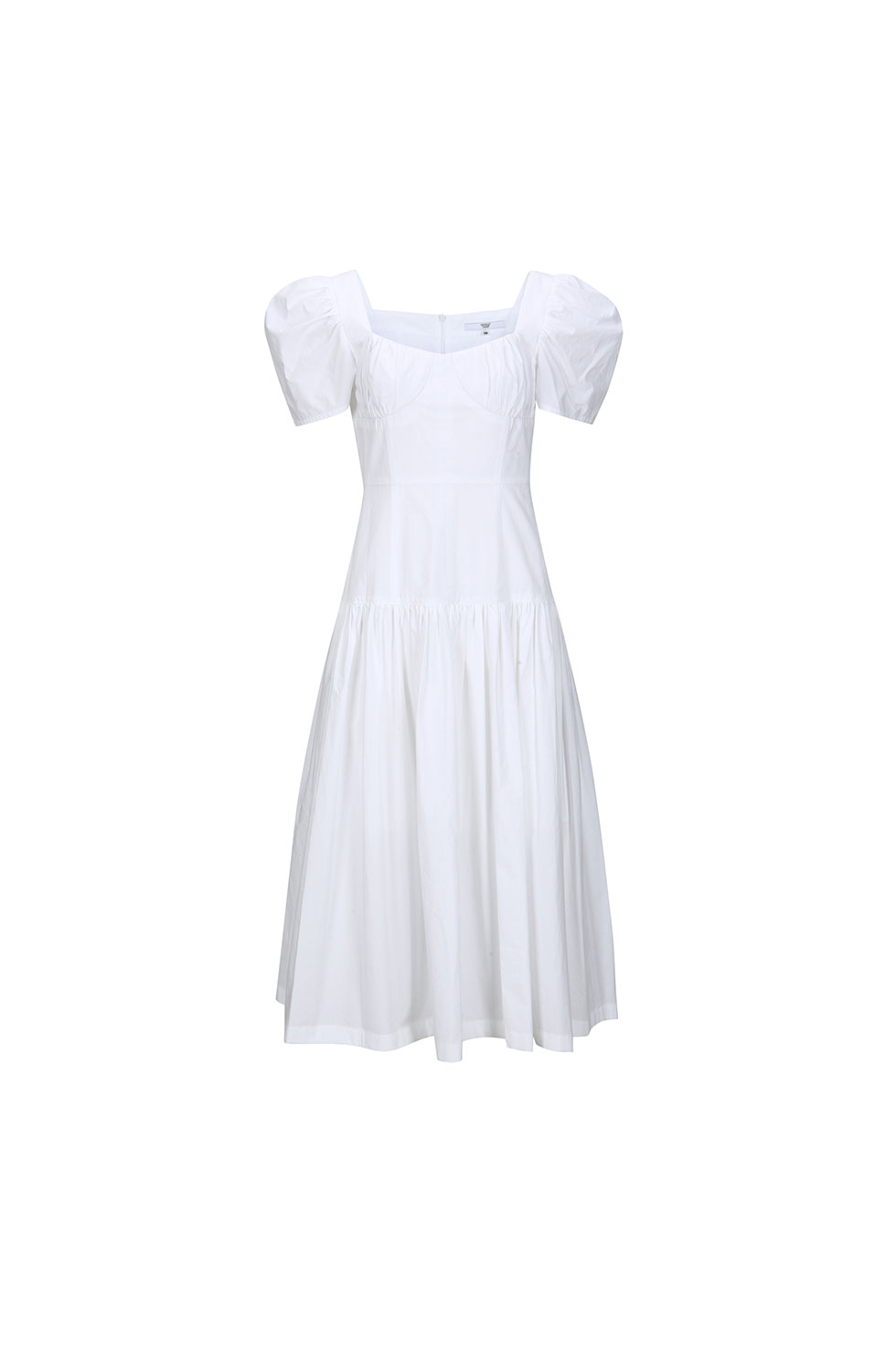 CORSET PUFF DRESS - WHITE